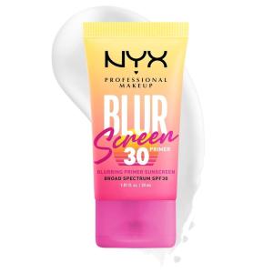 imageNYX PROFESSIONAL MAKEUP Blurscreen SPF 30 Primer 3in1 Blurring Makeup Primer with Sunscreen Vegan Formula with No White Cast or Greasy Feeling