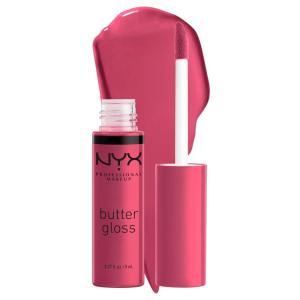 imageNYX PROFESSIONAL MAKEUP Butter Gloss NonSticky Lip Gloss  Pack Of 3 Angel Food Cake Creme Brulee Madeleine32 Strawberry Cheesecake