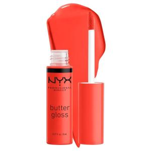 imageNYX PROFESSIONAL MAKEUP Butter Gloss NonSticky Lip Gloss  Pack Of 3 Angel Food Cake Creme Brulee Madeleine37 Orangesicle