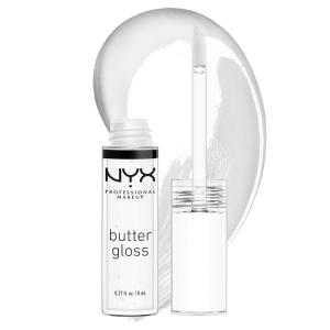 imageNYX PROFESSIONAL MAKEUP Butter Gloss NonSticky Lip Gloss  Pack Of 3 Angel Food Cake Creme Brulee Madeleine54 Sugar Glass