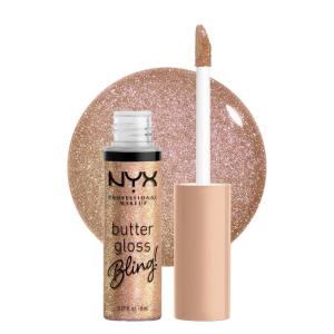 imageNYX PROFESSIONAL MAKEUP Butter Gloss NonSticky Lip Gloss  Pack Of 3 Angel Food Cake Creme Brulee MadeleineBring The Bling Shimmer