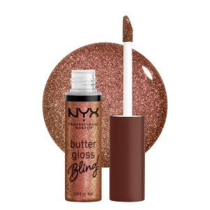 imageNYX PROFESSIONAL MAKEUP Butter Gloss NonSticky Lip Gloss  Pack Of 3 Angel Food Cake Creme Brulee MadeleineHustla Shimmer