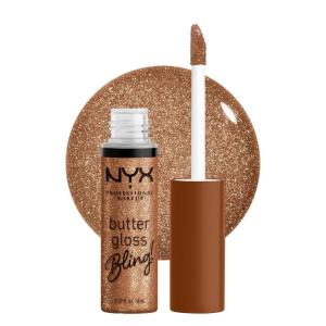 imageNYX PROFESSIONAL MAKEUP Butter Gloss NonSticky Lip Gloss  Pack Of 3 Angel Food Cake Creme Brulee MadeleinePay Me In Gold Shimmer