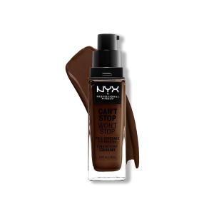 imageNYX PROFESSIONAL MAKEUP Cant Stop Wont Stop Foundation 24h Full Coverage Matte Finish  Vanilla25 DEEP EBONY