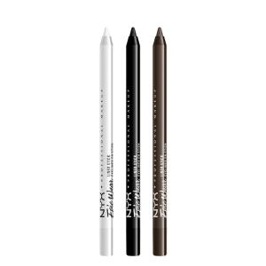 imageNYX PROFESSIONAL MAKEUP Epic Wear Liner Stick LongLasting Eyeliner Pencil  Pack of 3 Pure White Pitch Black Deepest BrownPack Of 3 Pure White  Pitch Black   Deepest Brown