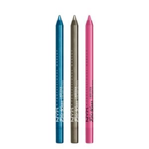 imageNYX PROFESSIONAL MAKEUP Epic Wear Liner Stick LongLasting Eyeliner Pencil  Pack of 3 Pure White Pitch Black Deepest BrownPack Of 3 Turquoise Storm  All Time Olive   Pink Spirit
