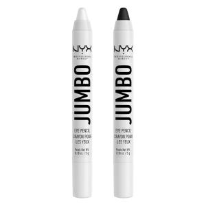 imageNYX PROFESSIONAL MAKEUP Jumbo Eye Pencil Blendable Eyeshadow Stick ampamp Eyeliner Pencil  Milk ampamp Black Bean 2PackMilk  Black Bean 2Pack