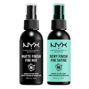 imageNYX PROFESSIONAL MAKEUP Makeup Setting Spray  Matte  Dewy Finish LongLasting Face Mist for up to 16HR Wear Vegan Formula Pack Of 2Matte  Dewy