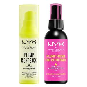 imageNYX PROFESSIONAL MAKEUP Plump Right Back Plumping Serum ampamp Primer  Makeup Setting Spray Plump Finish LongLasting Face Mist Pack of 2