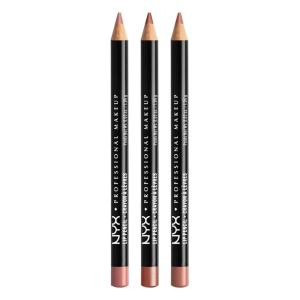 imageNYX PROFESSIONAL MAKEUP Slim Lip Liner Set LongLasting Creamy Lip Liner Pack Of 3 Peakaboo Neutral Nude Pink EverPack Of 3 Peakaboo Neutral  Nude Pink  Ever