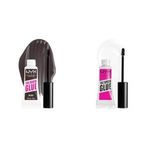 imageNYX PROFESSIONAL MAKEUP The Brow Glue Extreme Hold Eyebrow Gel  Clear05 Black 01 Clear