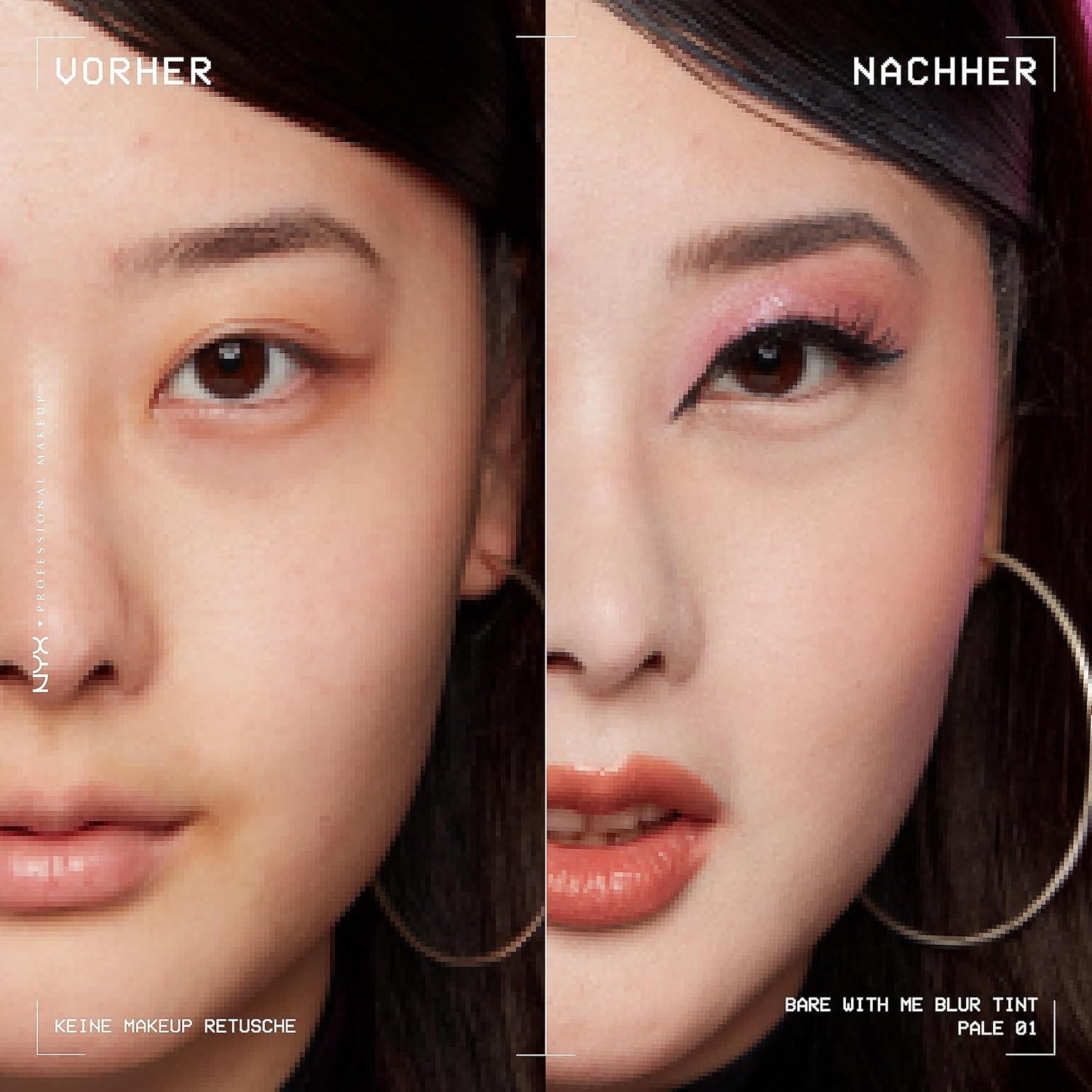imageNYX PROFESSIONAL MAKEUP Bare With Me Blur Skin Tint Foundation Make Up with Matcha Glycerin ampamp Niacinamide  Golden04 Light Neutral