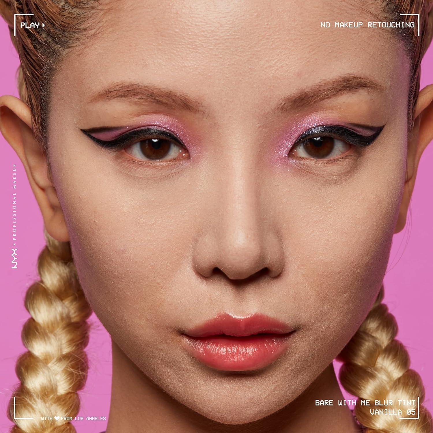 imageNYX PROFESSIONAL MAKEUP Bare With Me Blur Skin Tint Foundation Make Up with Matcha Glycerin ampamp Niacinamide  Golden05 Vanilla