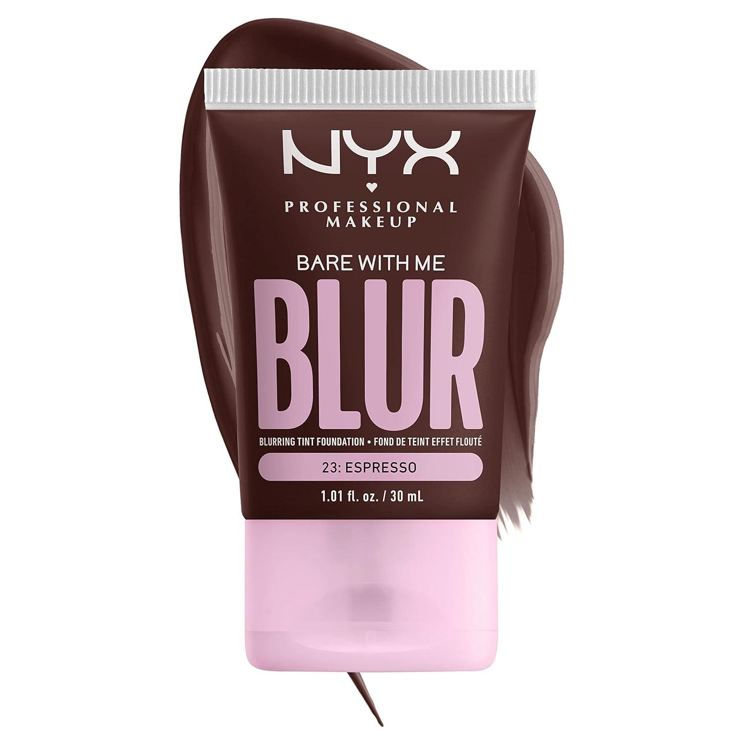 imageNYX PROFESSIONAL MAKEUP Bare With Me Blur Skin Tint Foundation Make Up with Matcha Glycerin ampamp Niacinamide  Golden23 Espresso