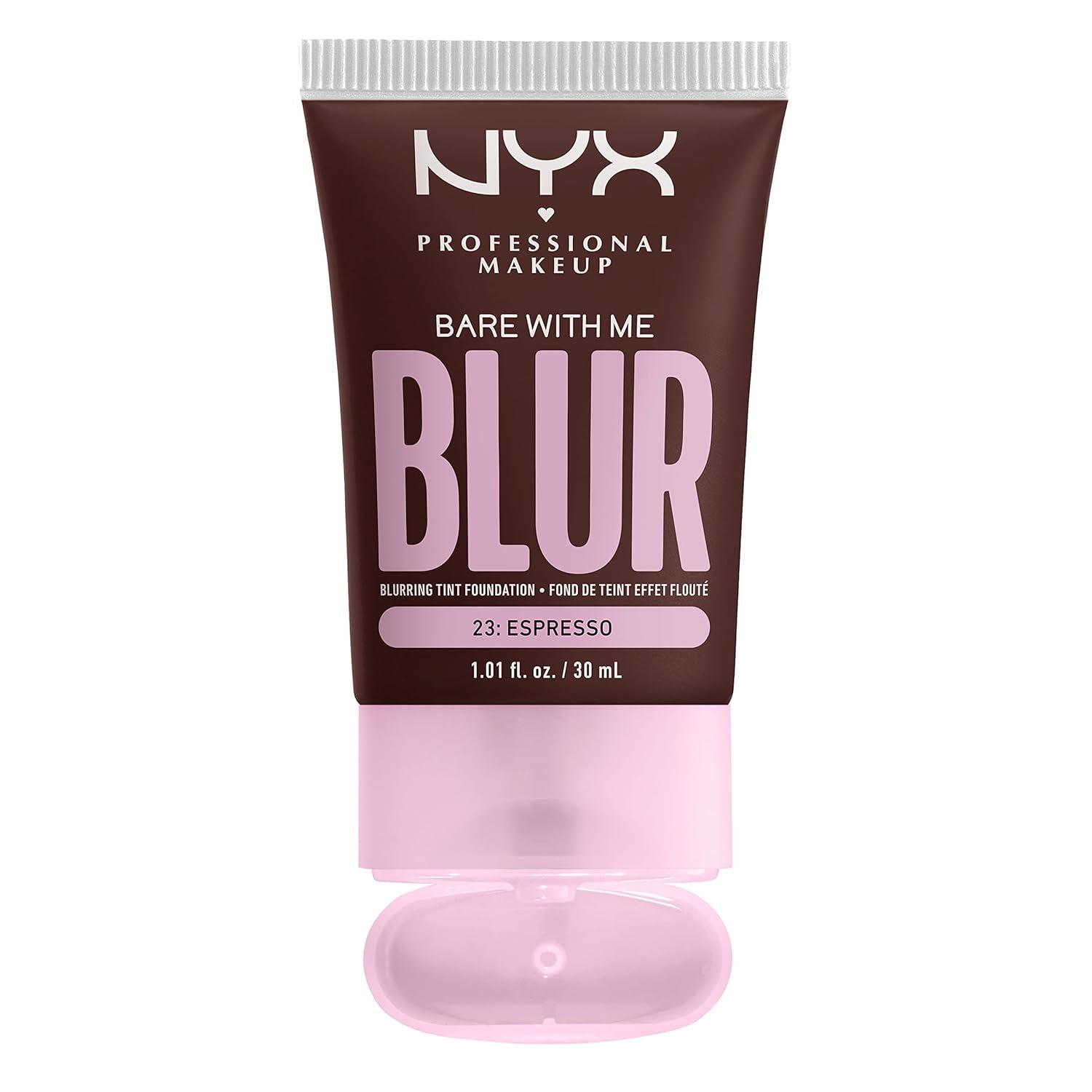 imageNYX PROFESSIONAL MAKEUP Bare With Me Blur Skin Tint Foundation Make Up with Matcha Glycerin ampamp Niacinamide  Golden23 Espresso
