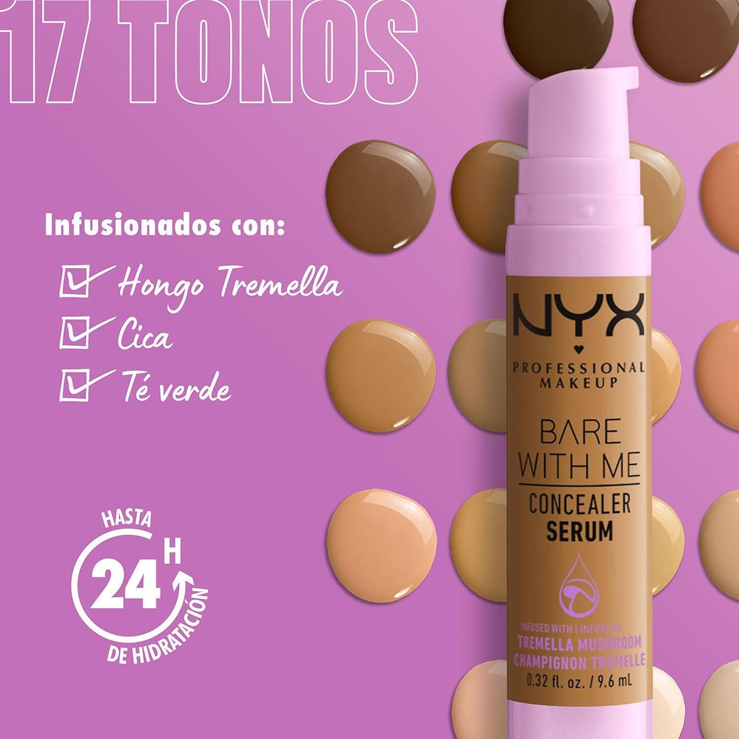 imageNYX PROFESSIONAL MAKEUP Bare With Me Concealer Serum Concealer Makeup For Up To 24Hr Hydration  Beige13 Deep