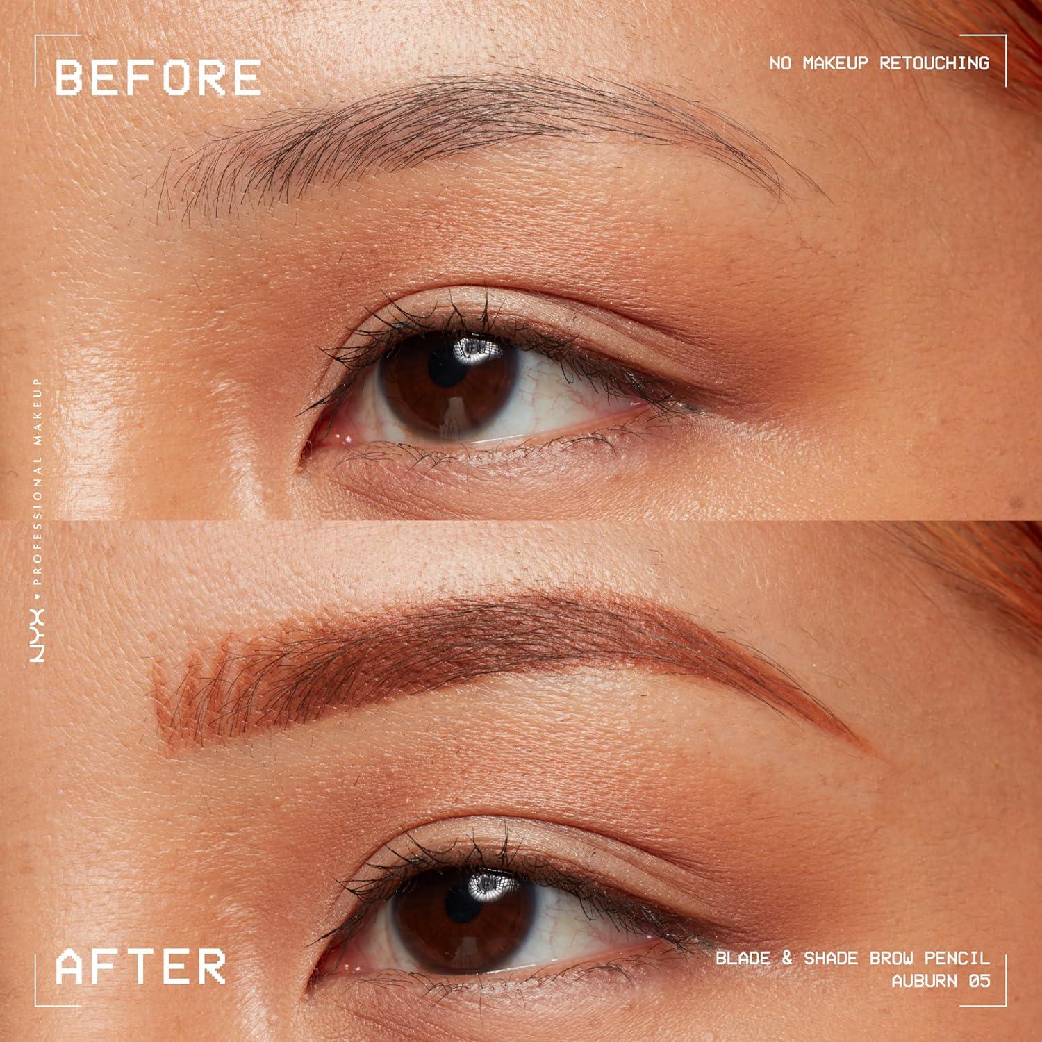 imageNYX PROFESSIONAL MAKEUP Blade ampamp Shade Brow Pencil Nano Mechanical Eyebrow Pencil Up to 16HR Make Up Wear  Espresso05 Auburn