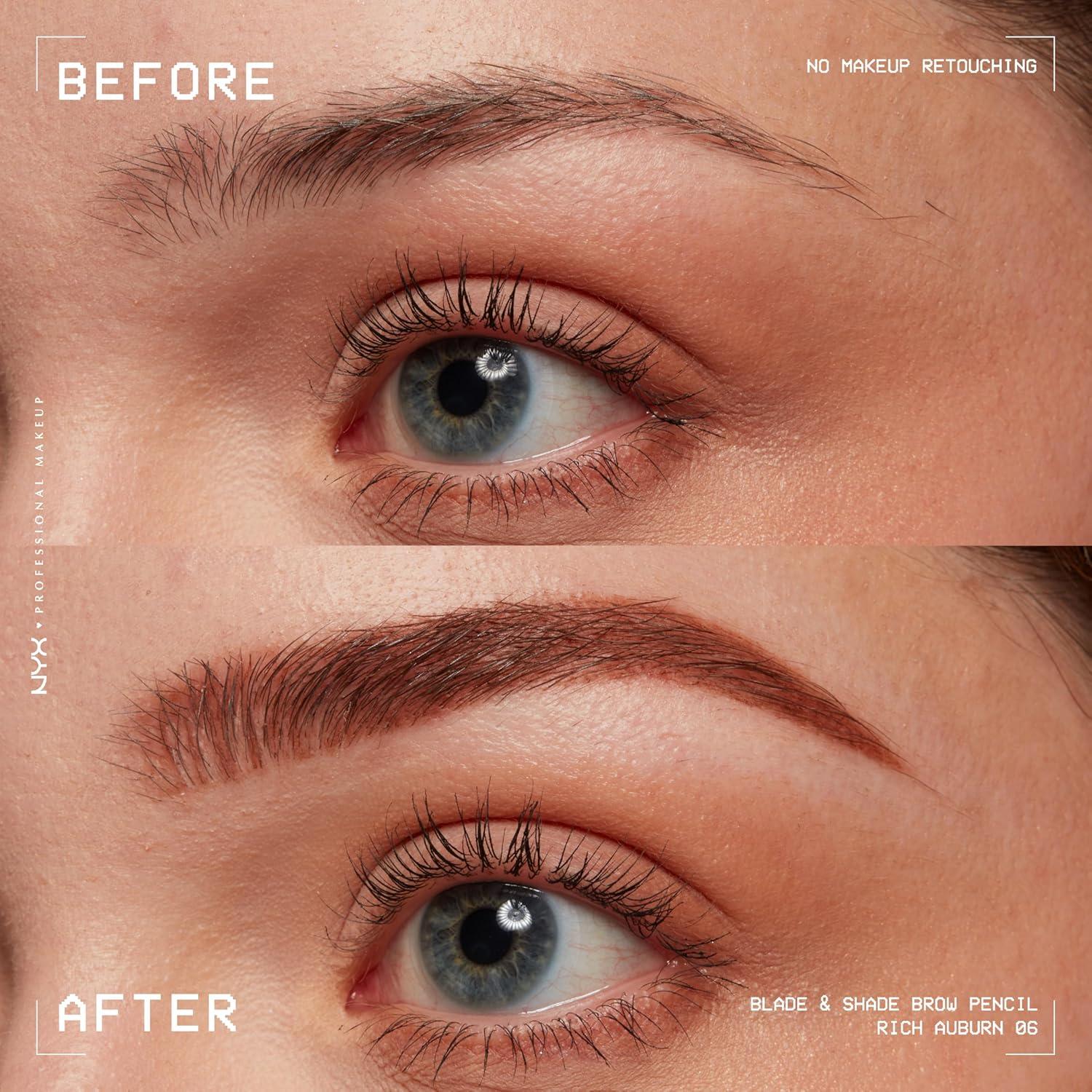 imageNYX PROFESSIONAL MAKEUP Blade ampamp Shade Brow Pencil Nano Mechanical Eyebrow Pencil Up to 16HR Make Up Wear  Espresso06 Rich Auburn