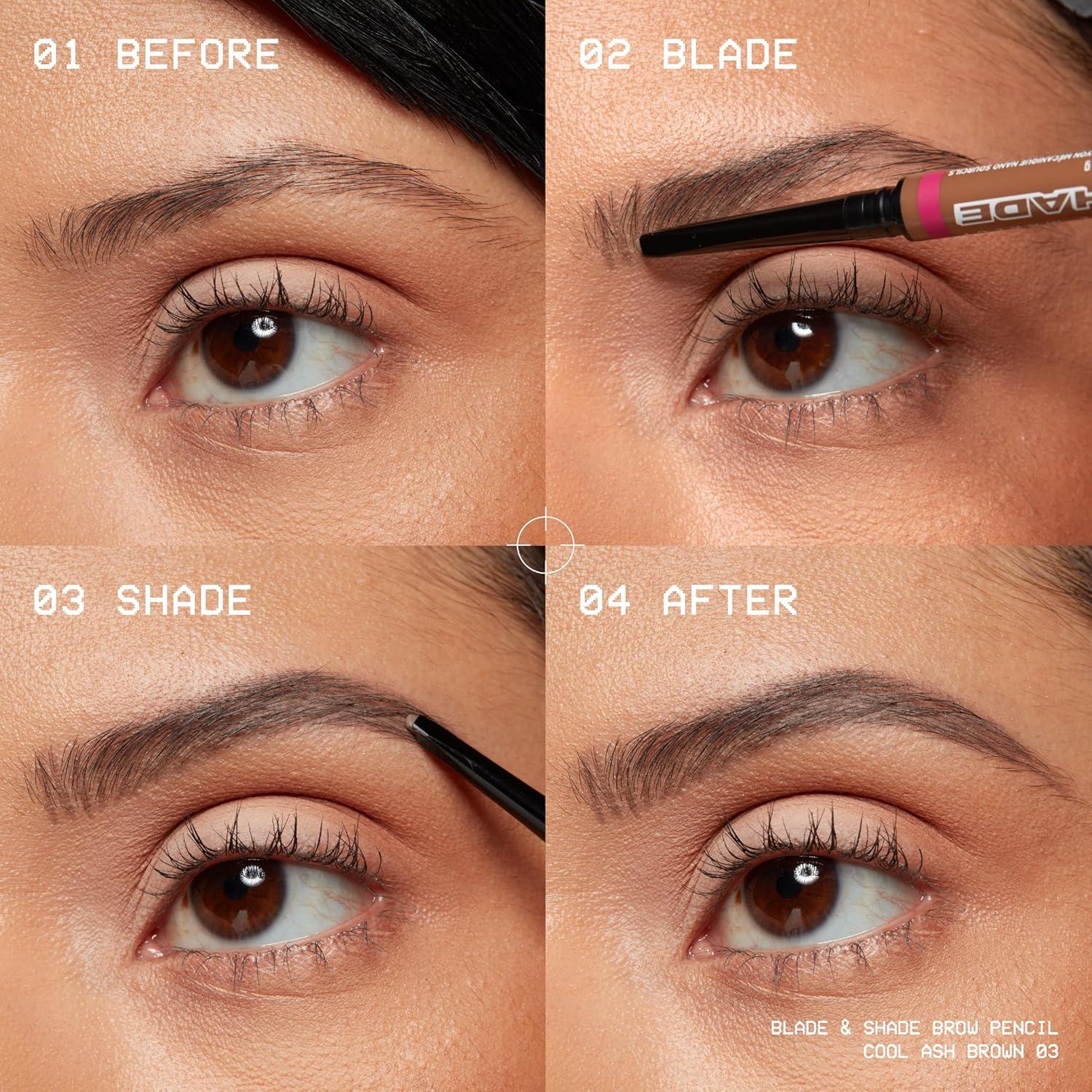 imageNYX PROFESSIONAL MAKEUP Blade ampamp Shade Brow Pencil Nano Mechanical Eyebrow Pencil Up to 16HR Make Up Wear  Espresso11 Grey