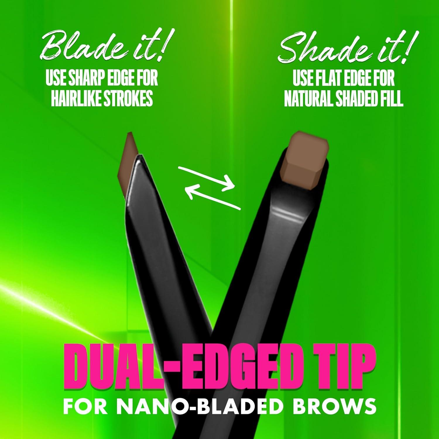 imageNYX PROFESSIONAL MAKEUP Blade ampamp Shade Brow Pencil Nano Mechanical Eyebrow Pencil Up to 16HR Make Up Wear  Espresso11 Grey