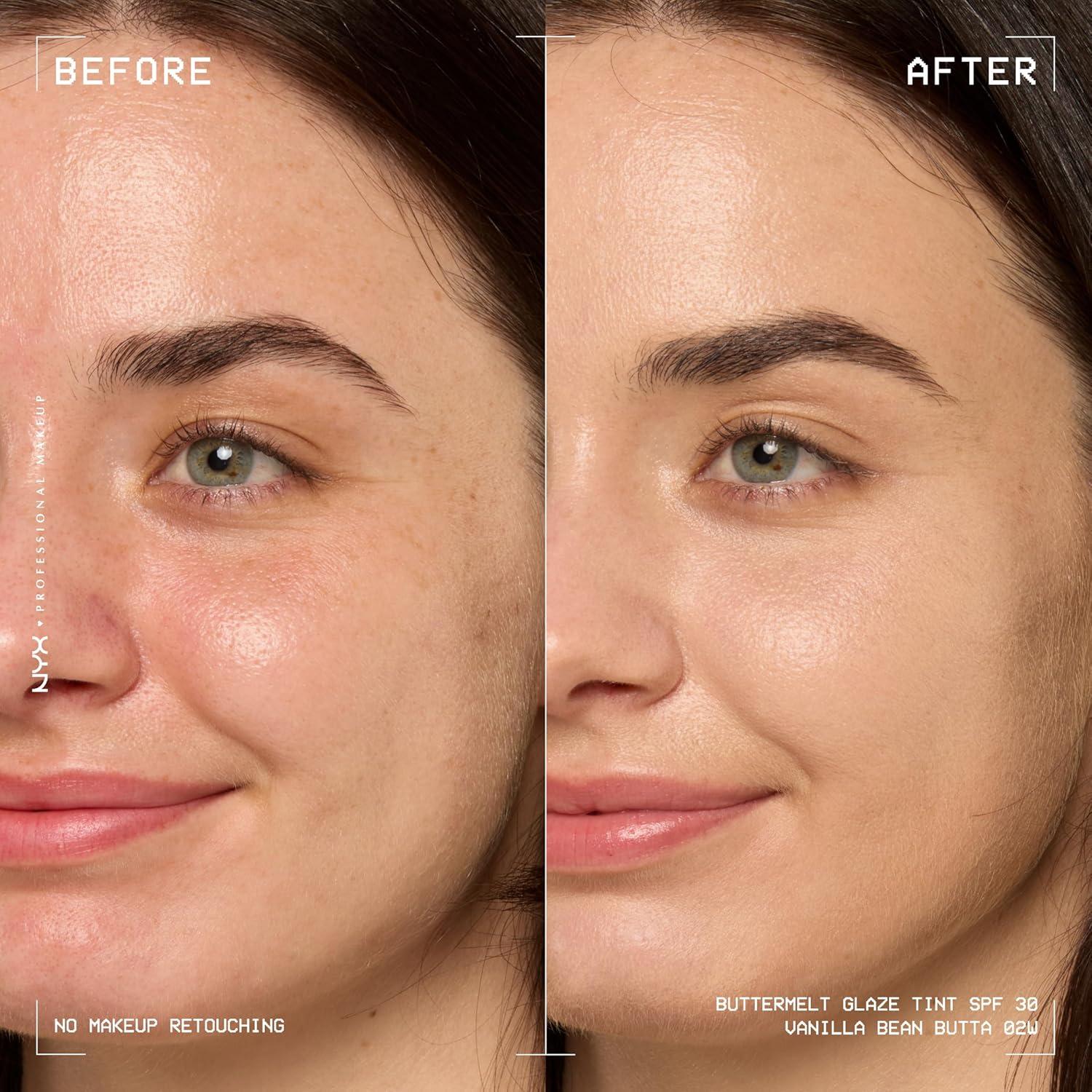 imageNYX PROFESSIONAL MAKEUP Buttermelt Glaze Soft Glow Skin Tint  SPF 30 Up To 12HR Wear 03 Cashew Butta02 Vanilla Bean Butta