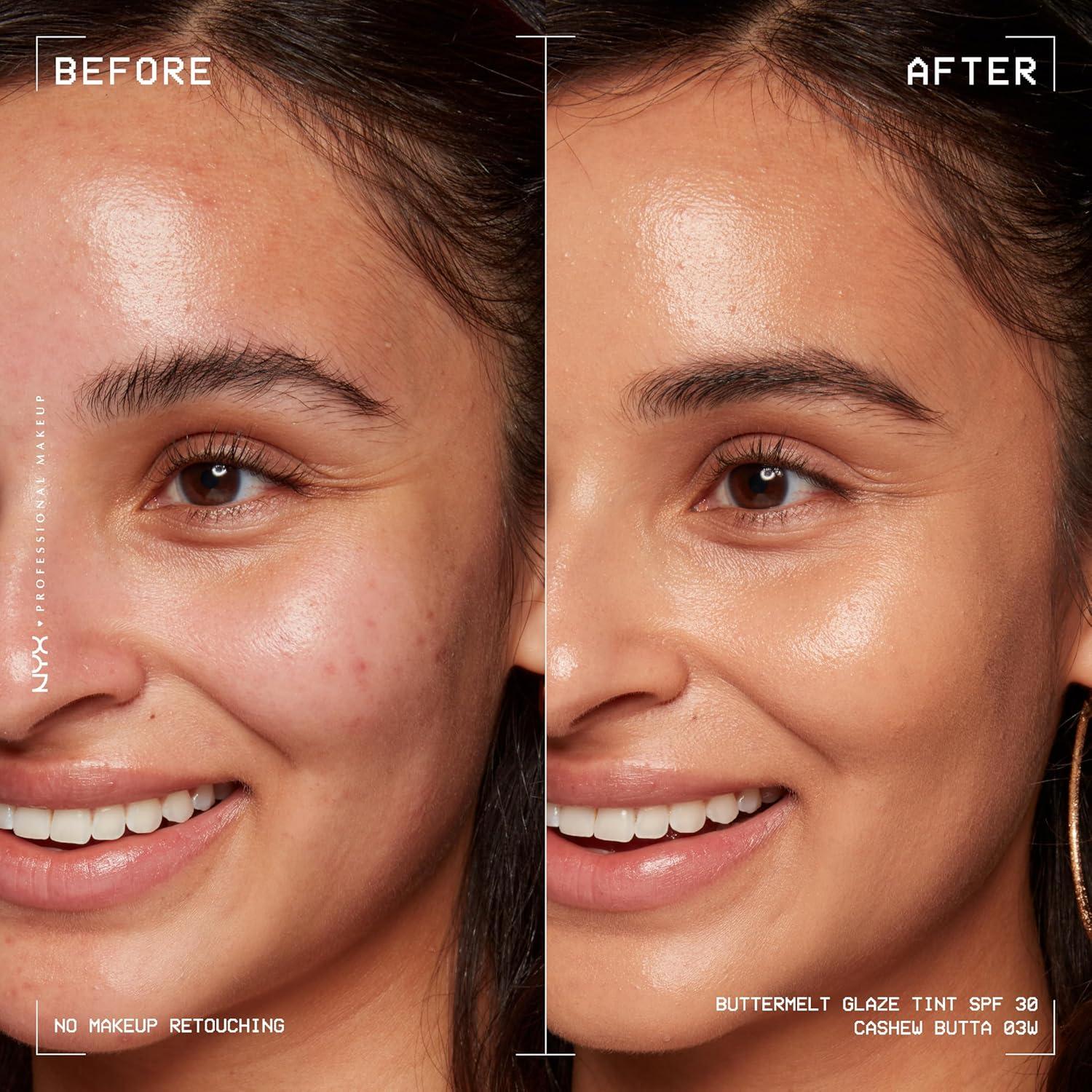 imageNYX PROFESSIONAL MAKEUP Buttermelt Glaze Soft Glow Skin Tint  SPF 30 Up To 12HR Wear 03 Cashew Butta03 Cashew Butta