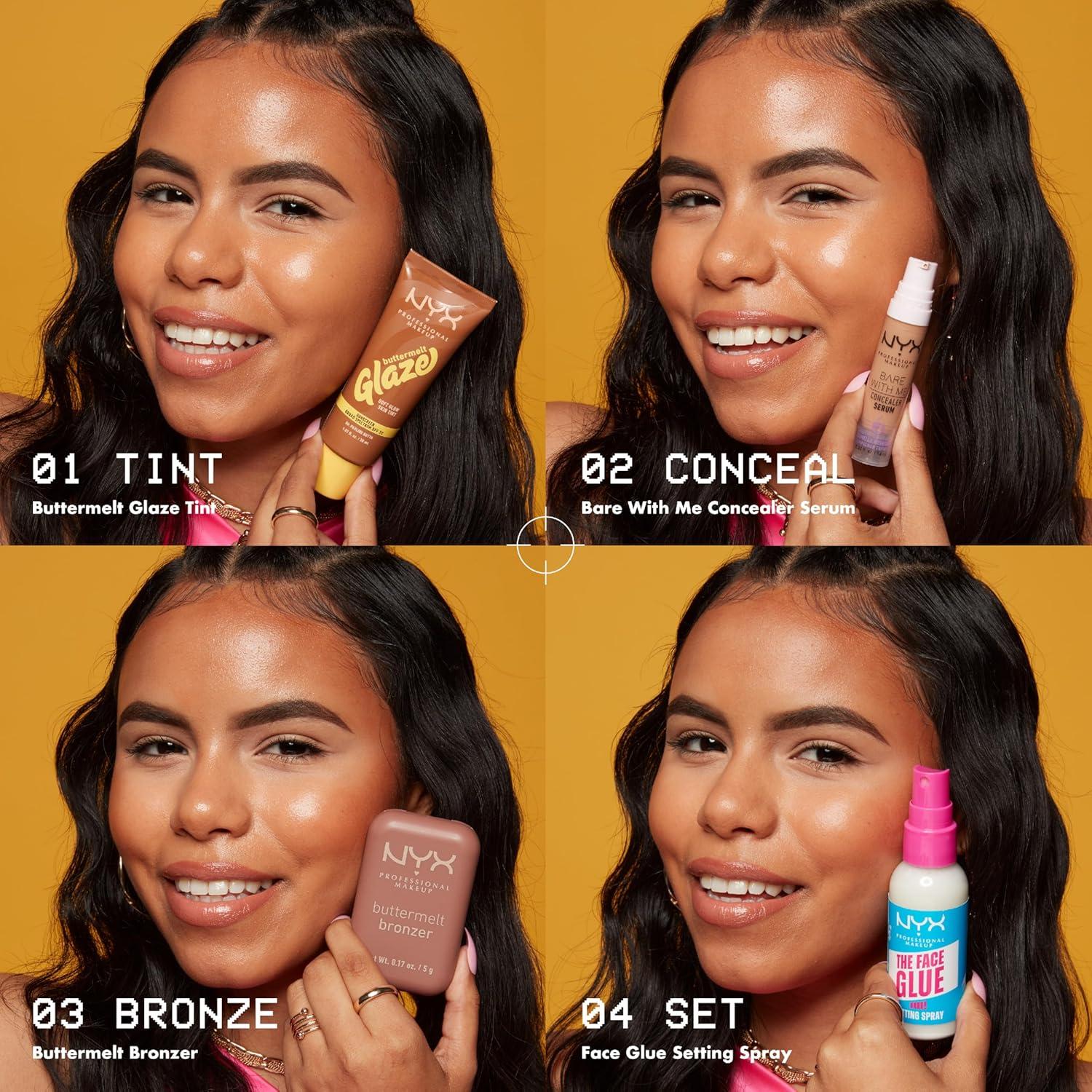 imageNYX PROFESSIONAL MAKEUP Buttermelt Glaze Soft Glow Skin Tint  SPF 30 Up To 12HR Wear 03 Cashew Butta05 Chai Butta