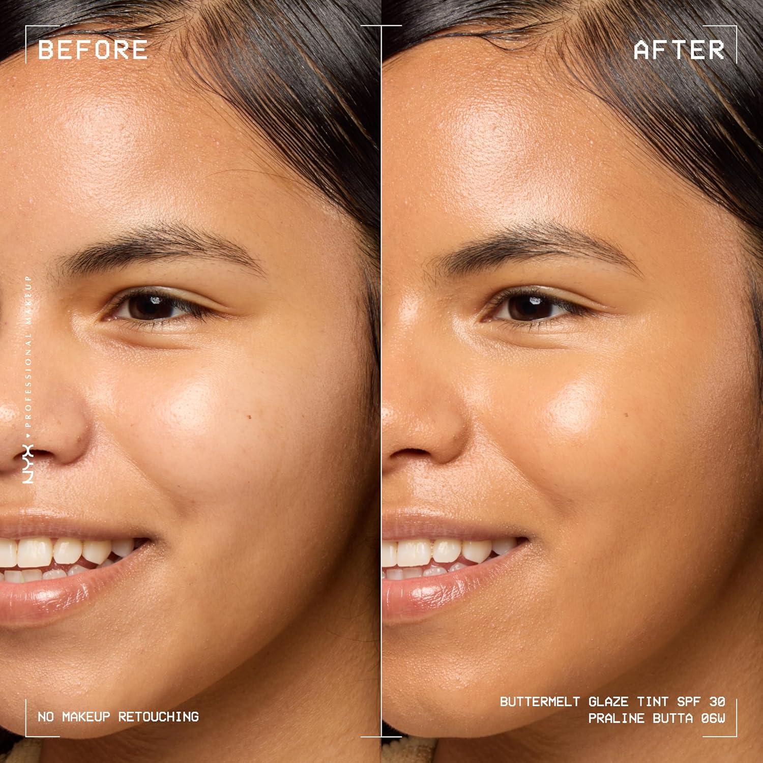 imageNYX PROFESSIONAL MAKEUP Buttermelt Glaze Soft Glow Skin Tint  SPF 30 Up To 12HR Wear 03 Cashew Butta06 Praline Butta