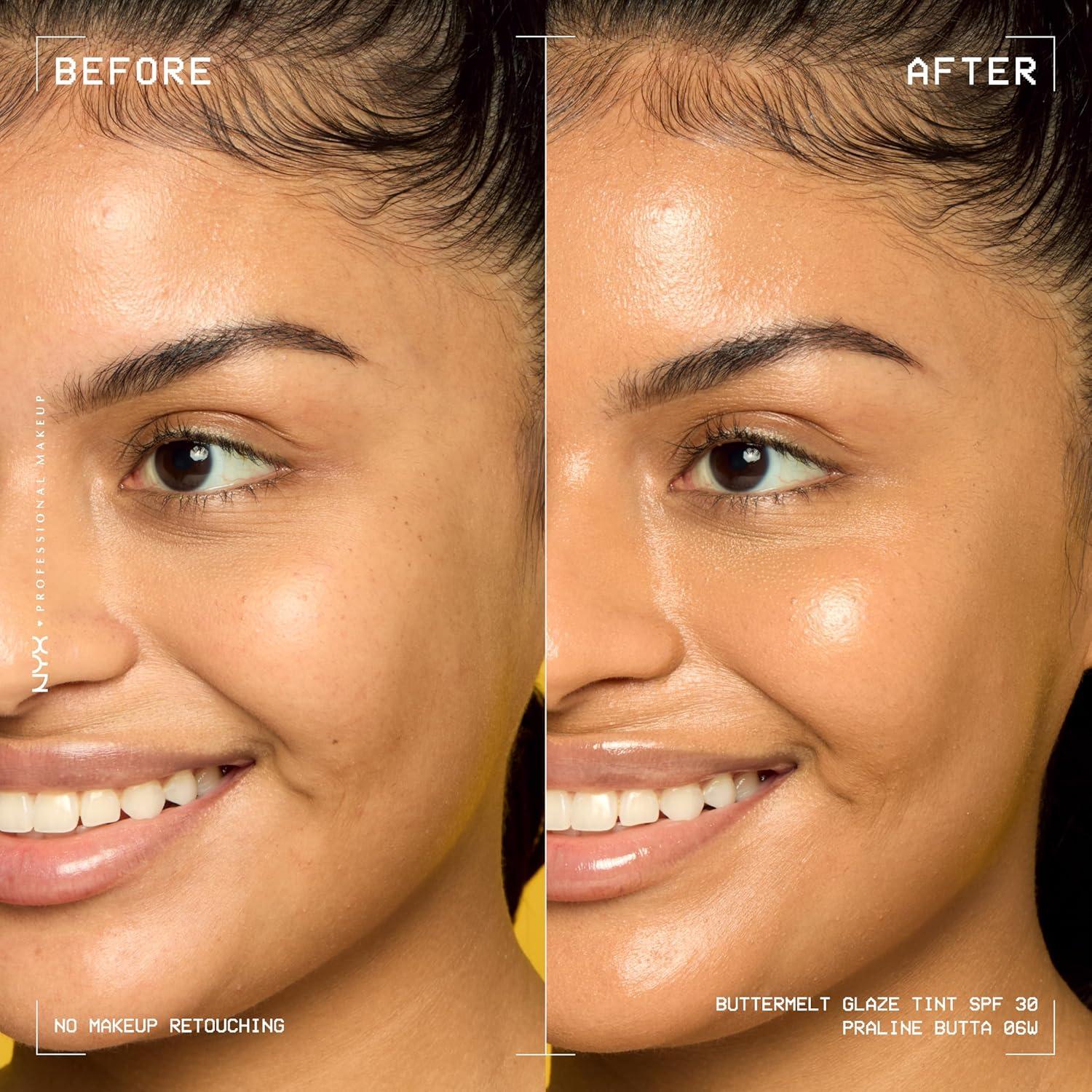 imageNYX PROFESSIONAL MAKEUP Buttermelt Glaze Soft Glow Skin Tint  SPF 30 Up To 12HR Wear 03 Cashew Butta06 Praline Butta