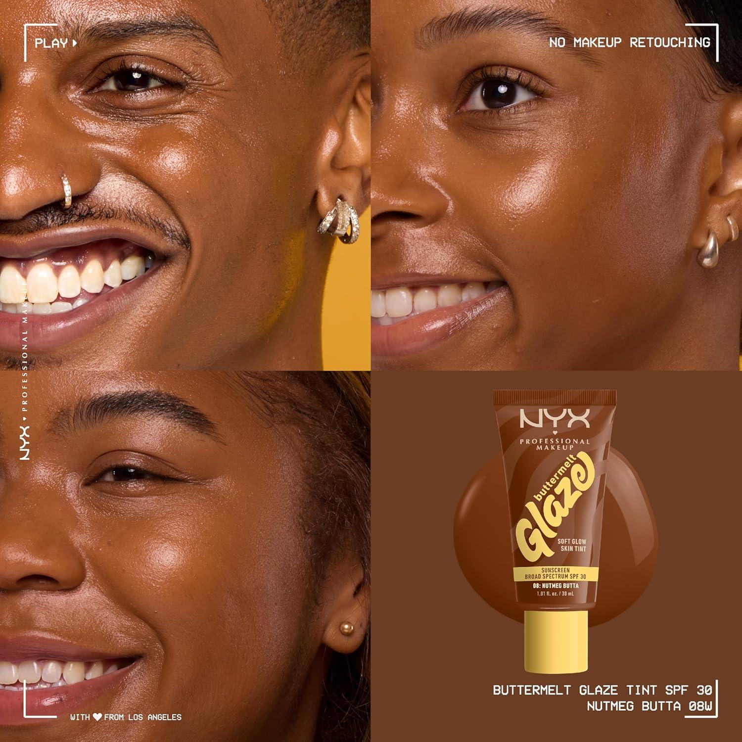 imageNYX PROFESSIONAL MAKEUP Buttermelt Glaze Soft Glow Skin Tint  SPF 30 Up To 12HR Wear 03 Cashew Butta08 Nutmeg Butta
