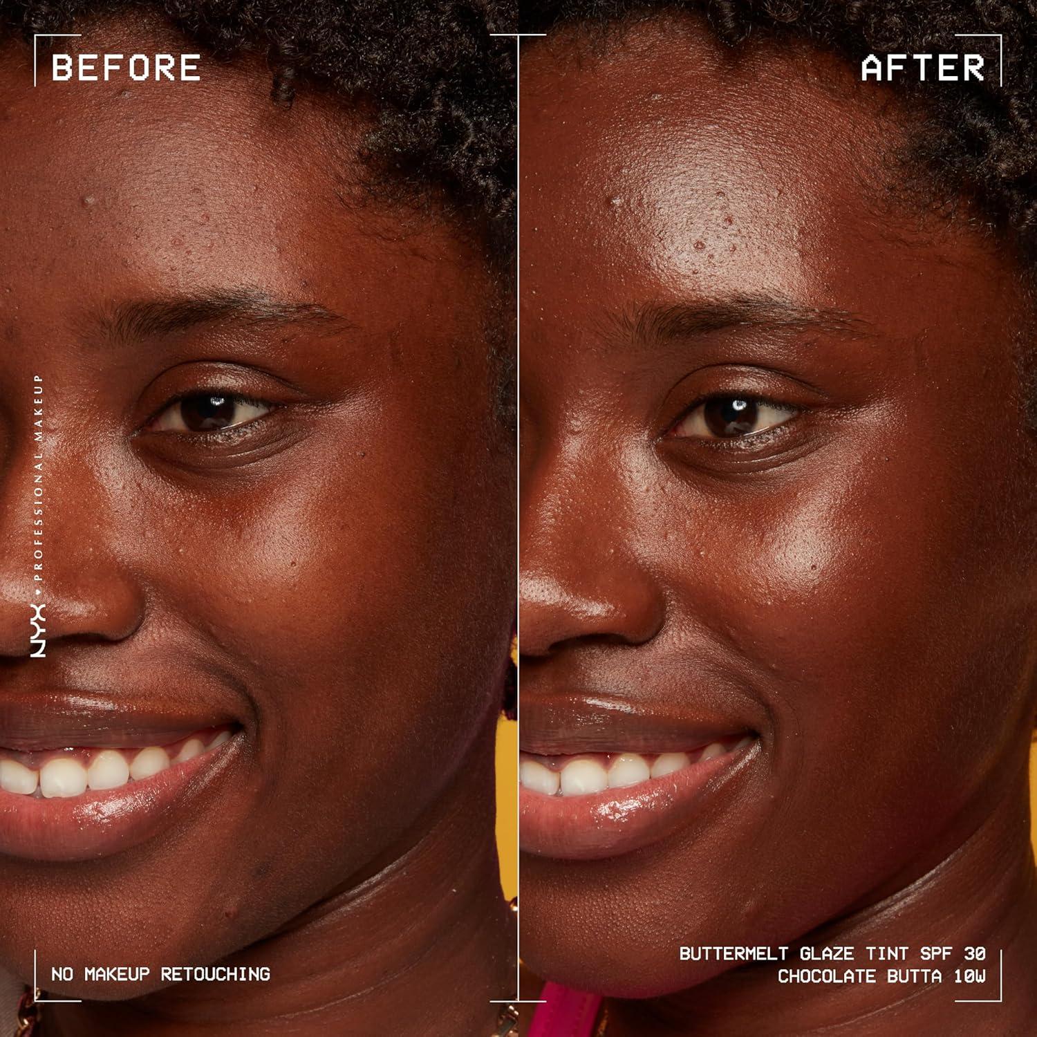 imageNYX PROFESSIONAL MAKEUP Buttermelt Glaze Soft Glow Skin Tint  SPF 30 Up To 12HR Wear 03 Cashew Butta10 Chocolate Butta