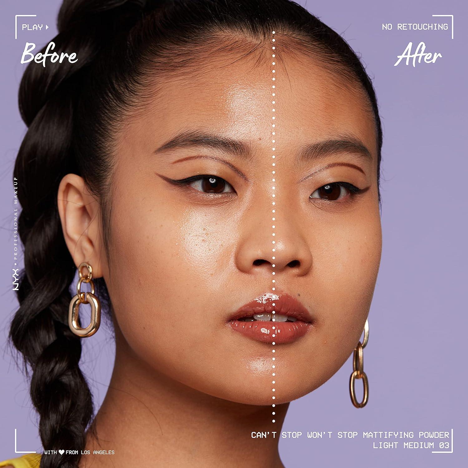 imageNYX PROFESSIONAL MAKEUP Cant Stop Wont Stop Mattifying Pressed Powder  Medium03 LIGHT MEDIUM