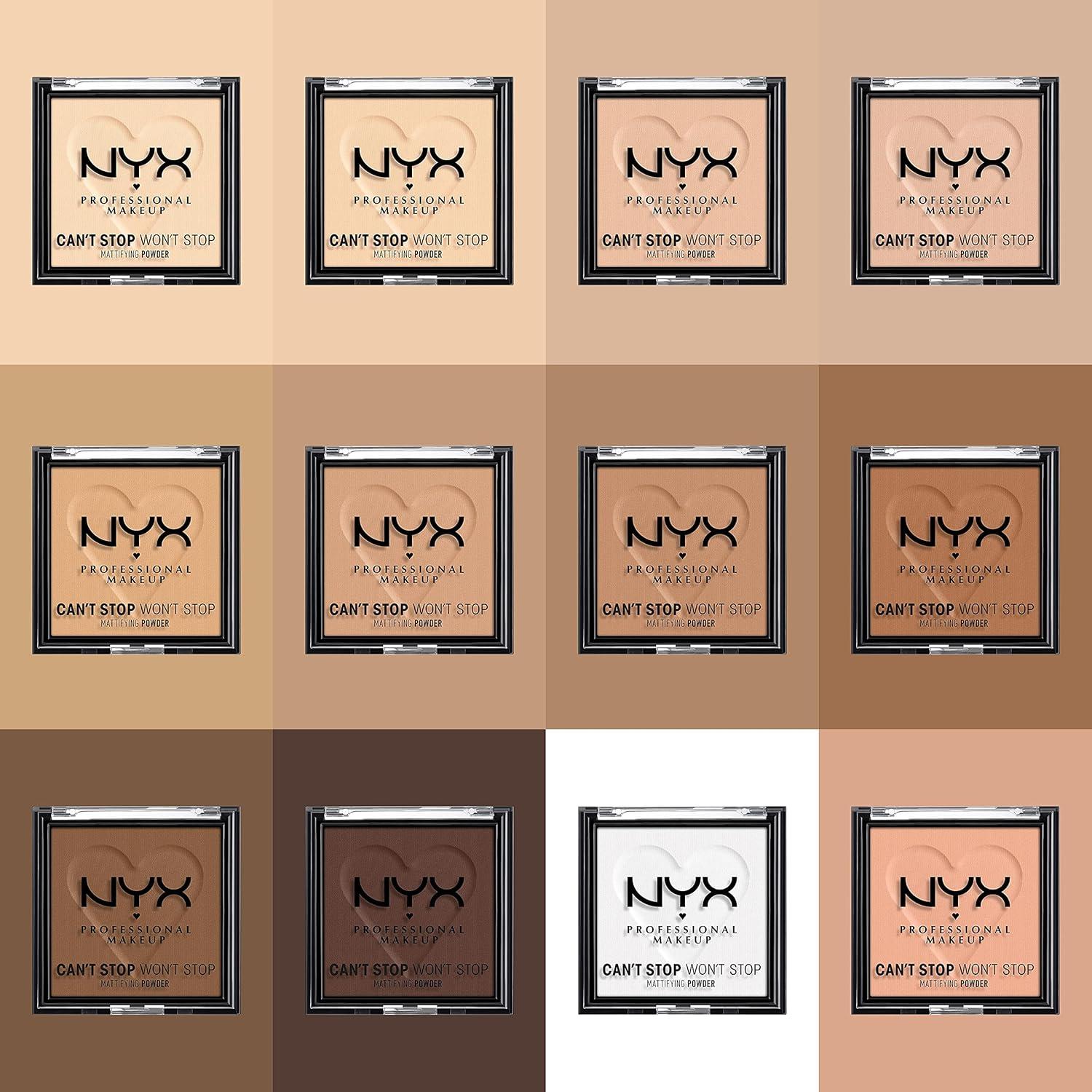 imageNYX PROFESSIONAL MAKEUP Cant Stop Wont Stop Mattifying Pressed Powder  Medium03 LIGHT MEDIUM