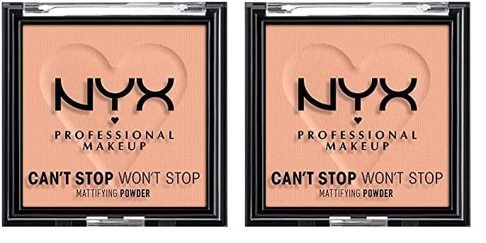 imageNYX PROFESSIONAL MAKEUP Cant Stop Wont Stop Mattifying Pressed Powder  Medium13 BRIGHT PEACH