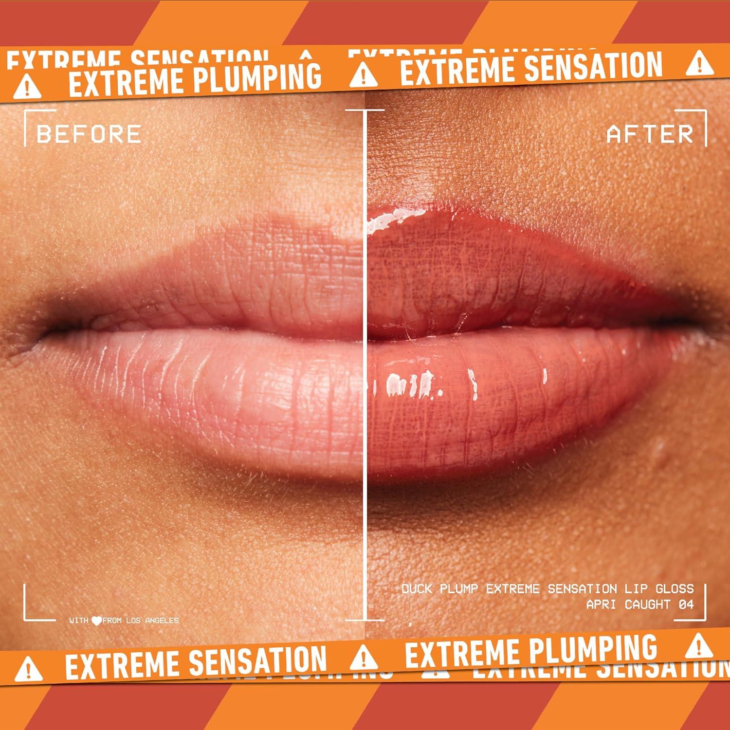 imageNYX PROFESSIONAL MAKEUP Duck Plump High Pigment Lip Gloss Lip Plumper Gloss with Spicy Ginger  Clearly Spicy04 Apri Caught
