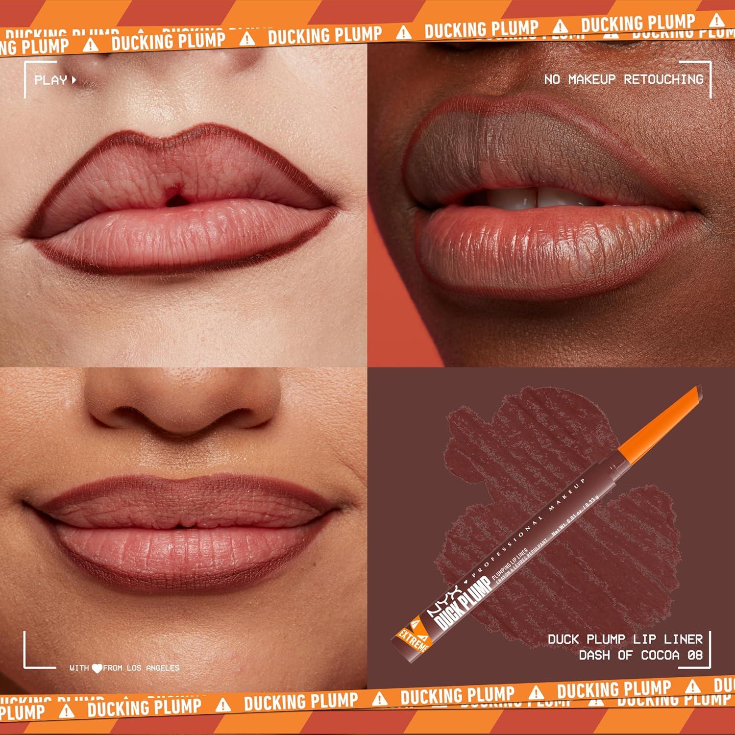 imageNYX PROFESSIONAL MAKEUP Duck Plump Plumping Lip Liner Matte Pencil With Up To 10HR Wear Subtle Touch Deep Nude Lip LinerDash of Cococa
