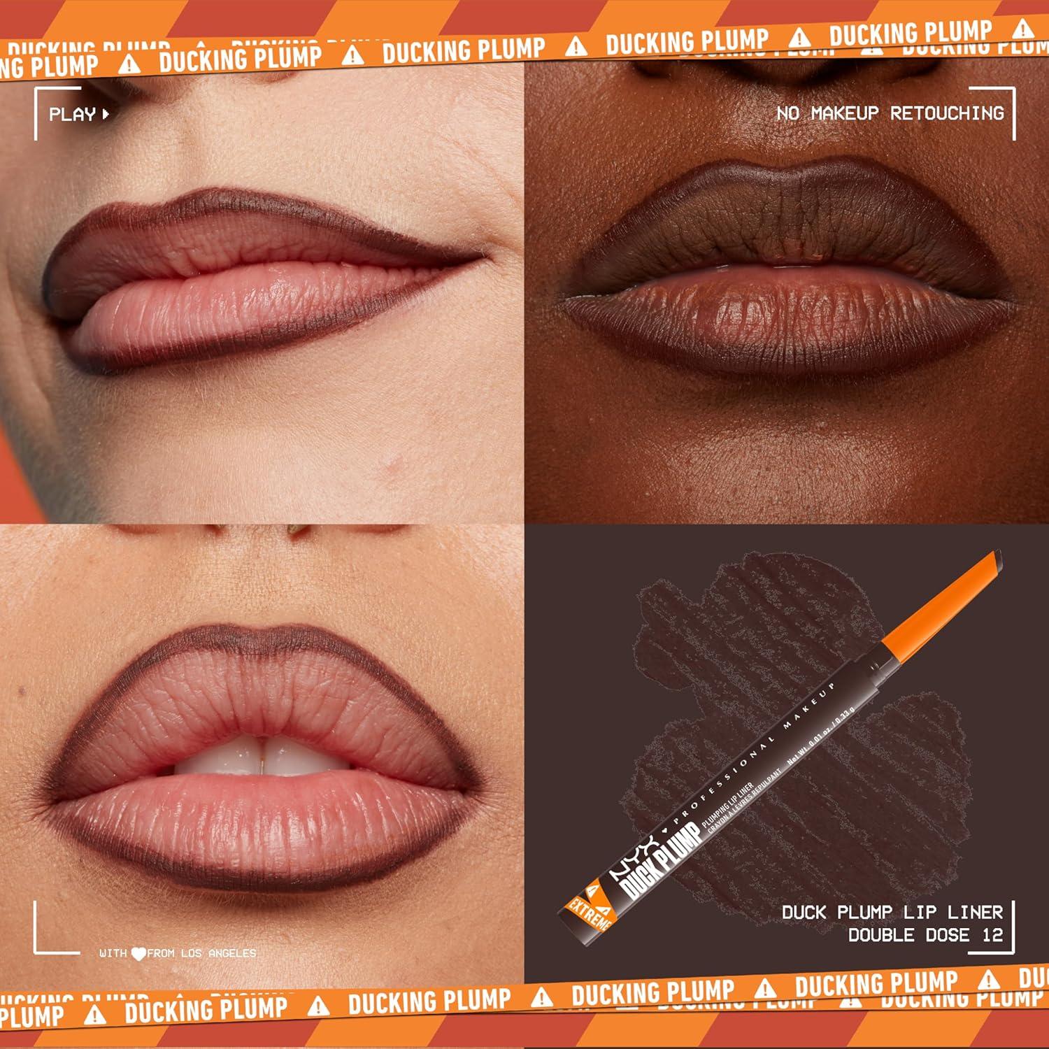 imageNYX PROFESSIONAL MAKEUP Duck Plump Plumping Lip Liner Matte Pencil With Up To 10HR Wear Subtle Touch Deep Nude Lip LinerDouble Dose