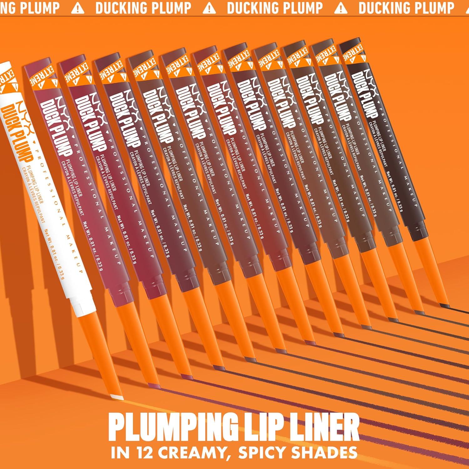 imageNYX PROFESSIONAL MAKEUP Duck Plump Plumping Lip Liner Matte Pencil With Up To 10HR Wear Subtle Touch Deep Nude Lip LinerFill em in