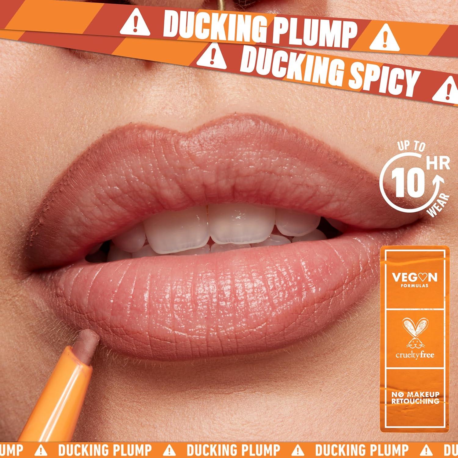 imageNYX PROFESSIONAL MAKEUP Duck Plump Plumping Lip Liner Matte Pencil With Up To 10HR Wear Subtle Touch Deep Nude Lip LinerFill em in