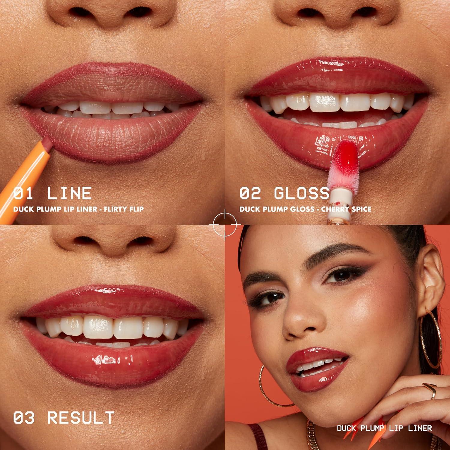 imageNYX PROFESSIONAL MAKEUP Duck Plump Plumping Lip Liner Matte Pencil With Up To 10HR Wear Subtle Touch Deep Nude Lip LinerSwollen Spice