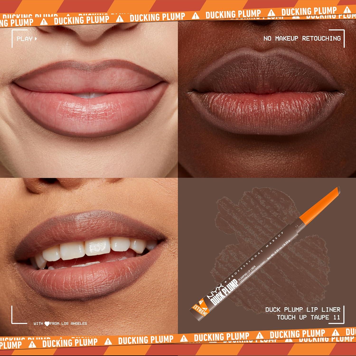 imageNYX PROFESSIONAL MAKEUP Duck Plump Plumping Lip Liner Matte Pencil With Up To 10HR Wear Subtle Touch Deep Nude Lip LinerTouch up Taupe