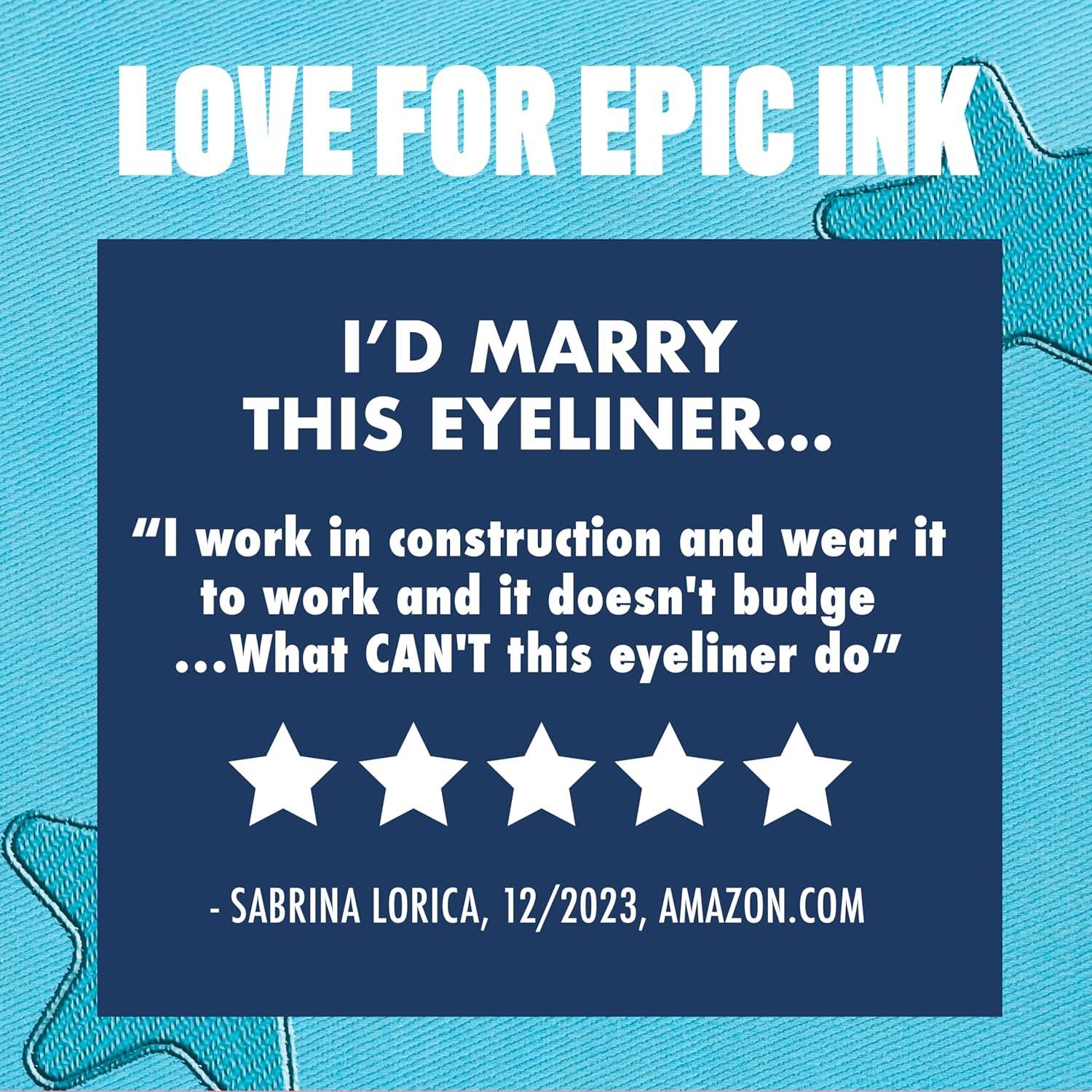 imageNYX PROFESSIONAL MAKEUP Epic Ink Glitz Liner Waterproof Metallic Liquid Eyeliner with Vegan Formula  Graphite Glitz Shimmer Graphite Black03 Shimmer Stitch