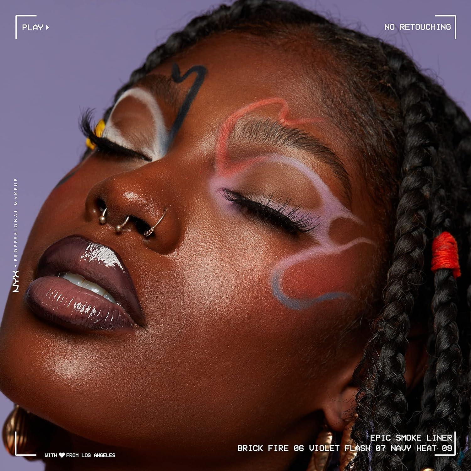 imageNYX PROFESSIONAL MAKEUP Epic Smoke Liner Vegan Smokey Eyeliner  Mocha Match Deep BrownViolet Flash