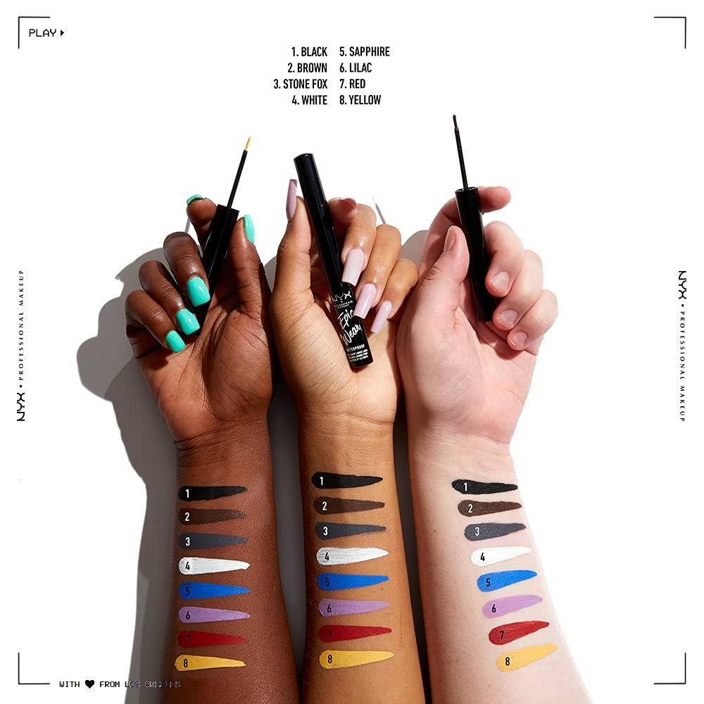 imageNYX PROFESSIONAL MAKEUP Epic Wear Metallic Liquid Liner LongLasting Waterproof Eyeliner  Black MetalBlack