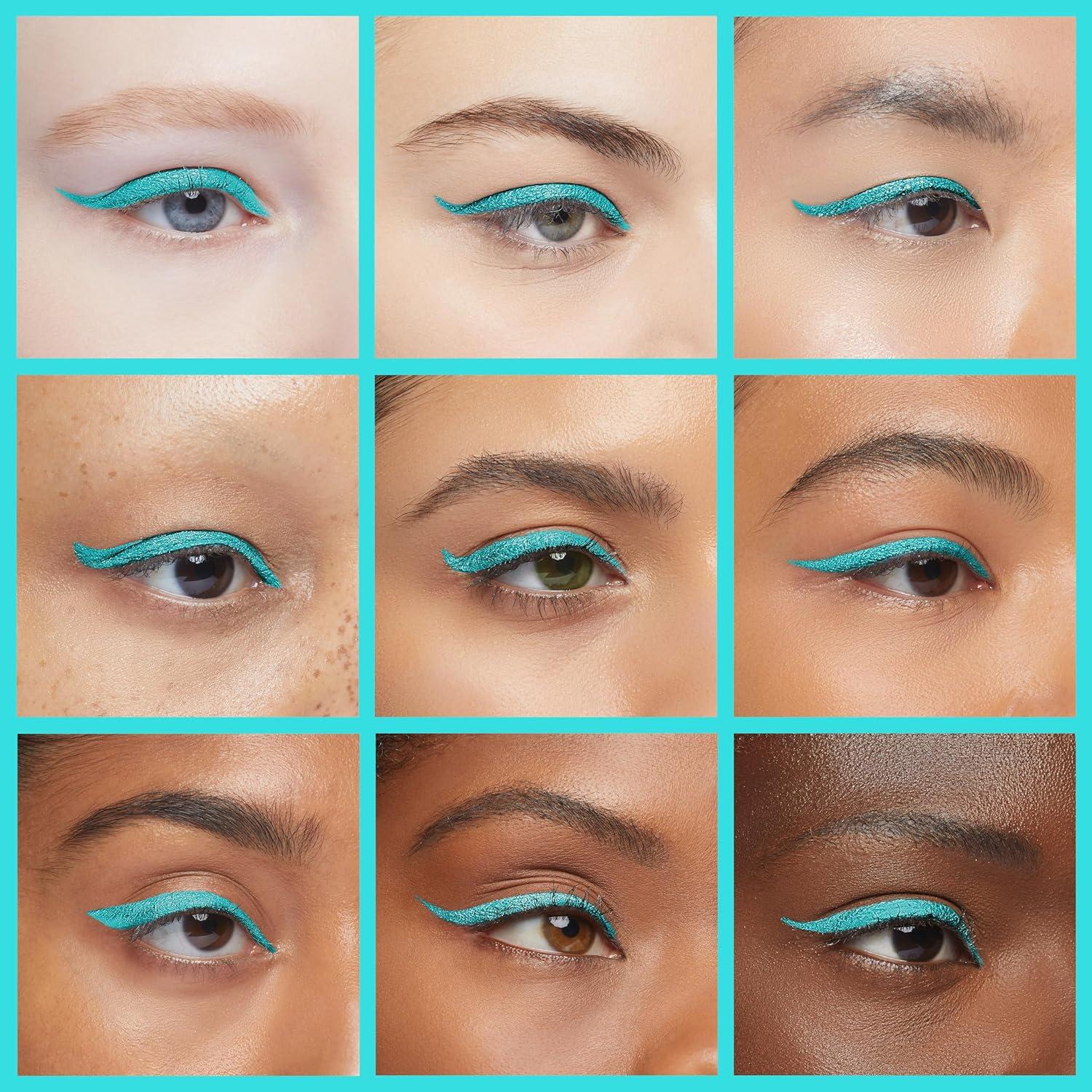 imageNYX PROFESSIONAL MAKEUP Epic Wear Metallic Liquid Liner LongLasting Waterproof Eyeliner  Black MetalTeal Metal