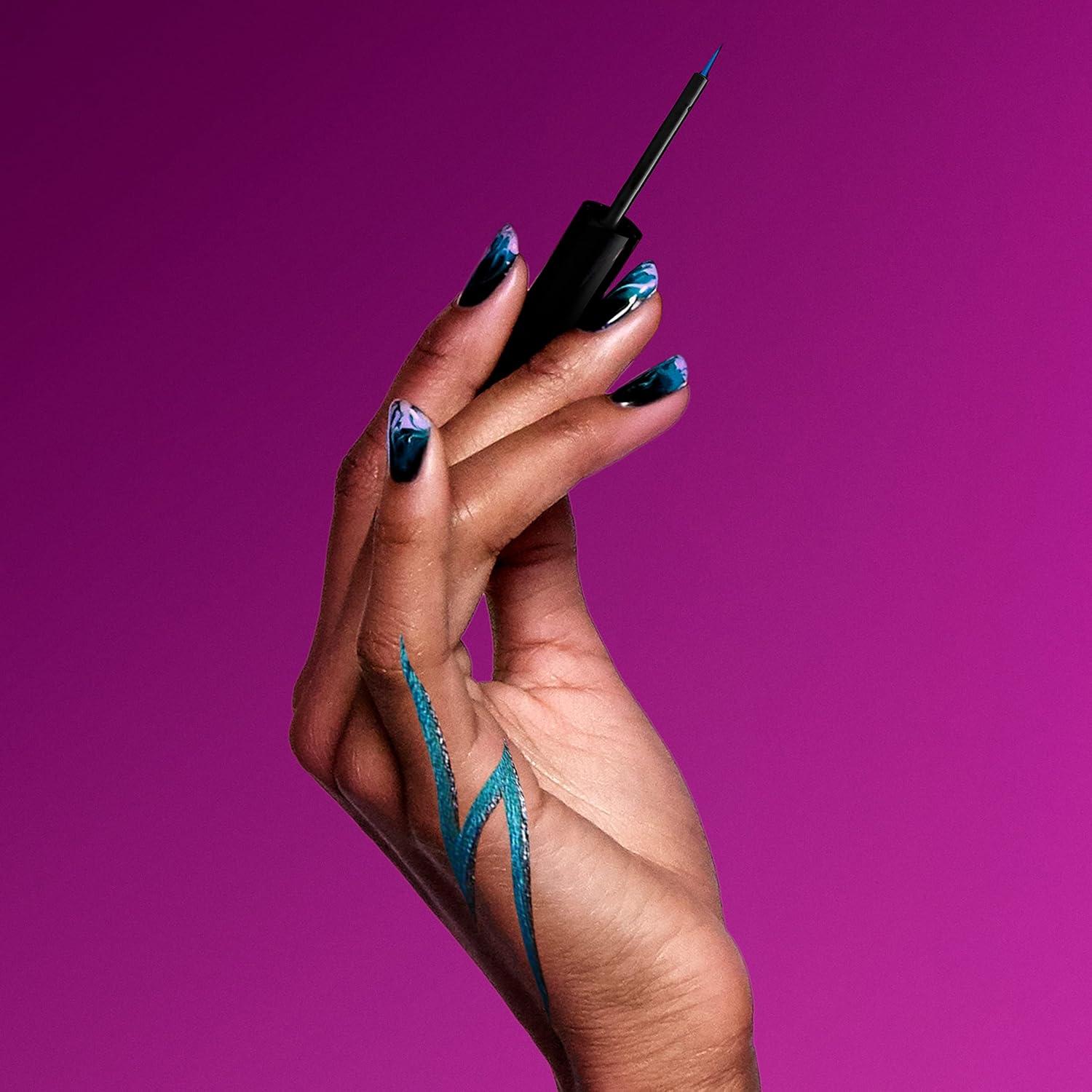 imageNYX PROFESSIONAL MAKEUP Epic Wear Metallic Liquid Liner LongLasting Waterproof Eyeliner  Black MetalTeal Metal
