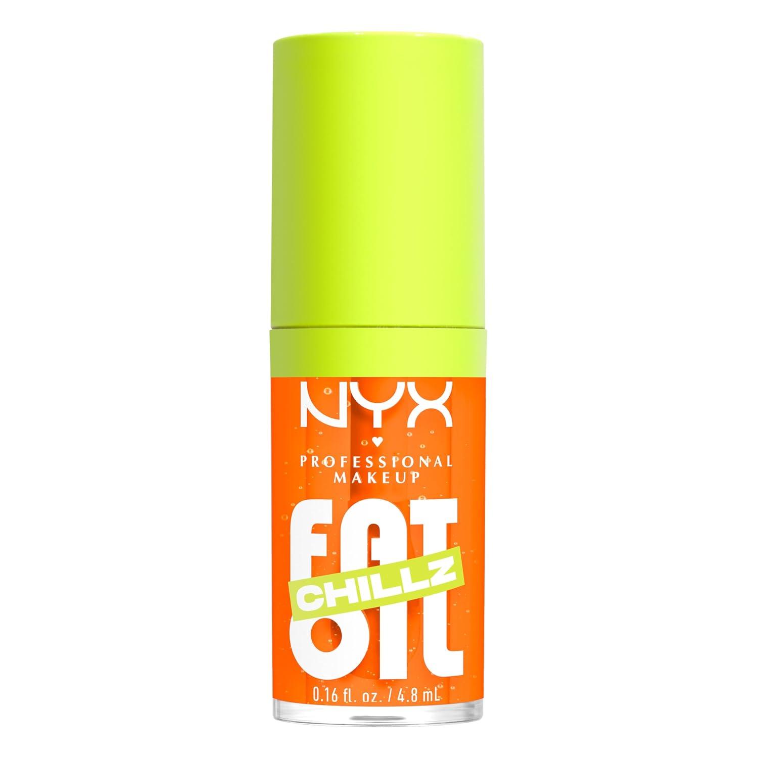 imageNYX PROFESSIONAL MAKEUP Fat Oil Chillz Moisturizing Shiny and Vegan Tinted Lip Gloss  Strawberry Slush Sheer Pinkish Purple15 Citrus Chiller