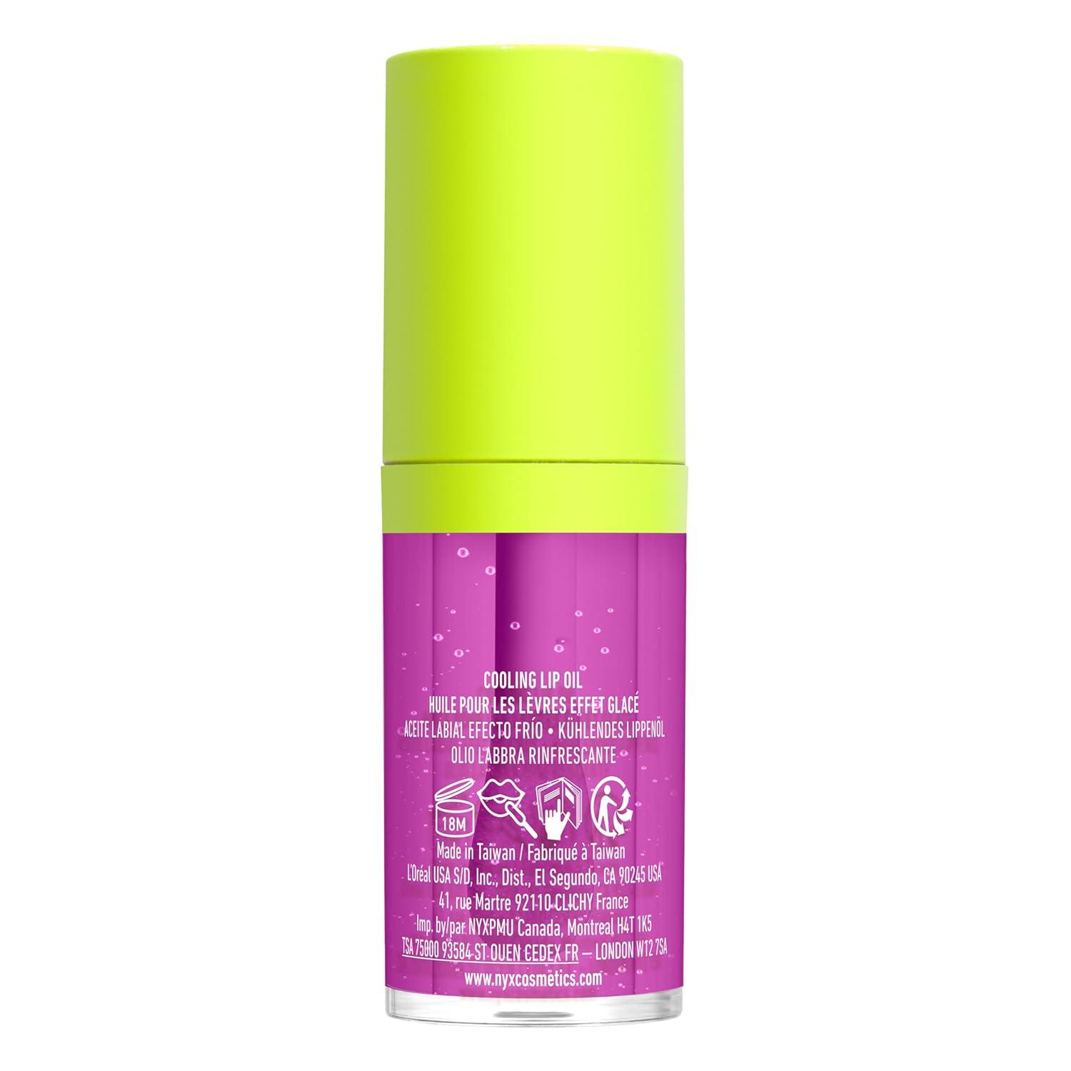 imageNYX PROFESSIONAL MAKEUP Fat Oil Chillz Moisturizing Shiny and Vegan Tinted Lip Gloss  Strawberry Slush Sheer Pinkish Purple16 Strawberry Slush