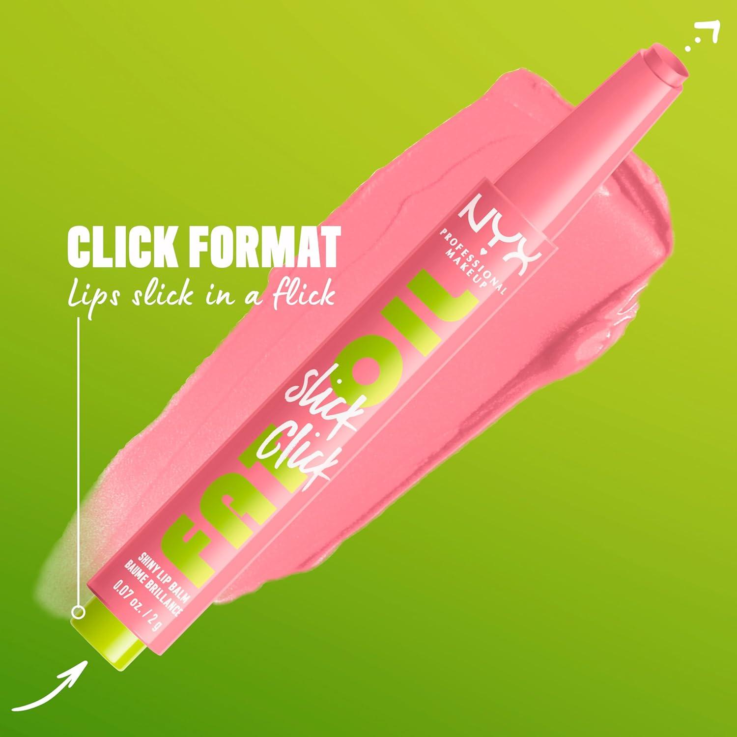 imageNYX PROFESSIONAL MAKEUP Fat Oil Slick Click Lightweight Buildable Pigmented Vegan Lip Balm  No Filter Needed02 CLOUT