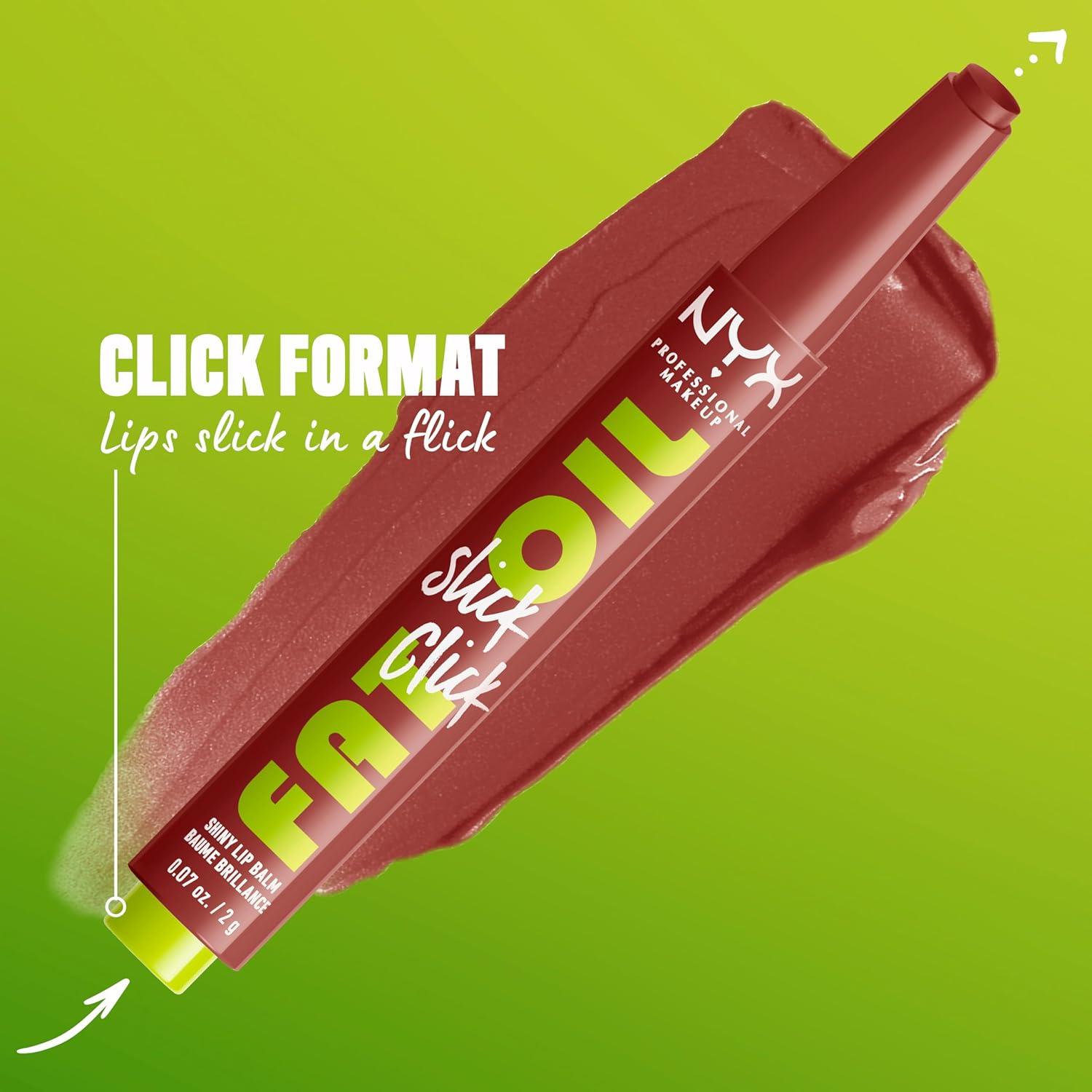 imageNYX PROFESSIONAL MAKEUP Fat Oil Slick Click Lightweight Buildable Pigmented Vegan Lip Balm  No Filter Needed04 GOING VIRAL